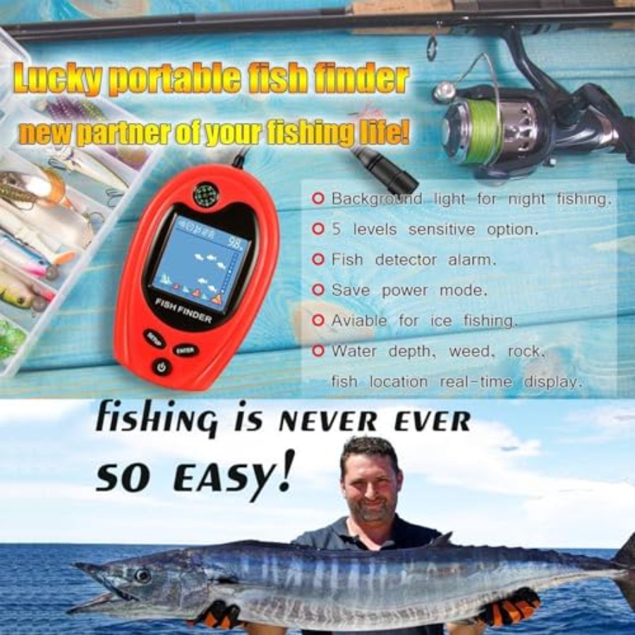 Sonar Portable Fish Finder Tra - Fishing Boat Depth Finder ulasan dan harga